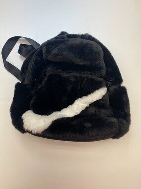 Nike Women Sportswear Futura 365 Faux Fur Mini Black Backpack